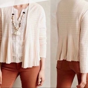 COPY - Anthropologie Moth Pointelle Peplum Cardigan